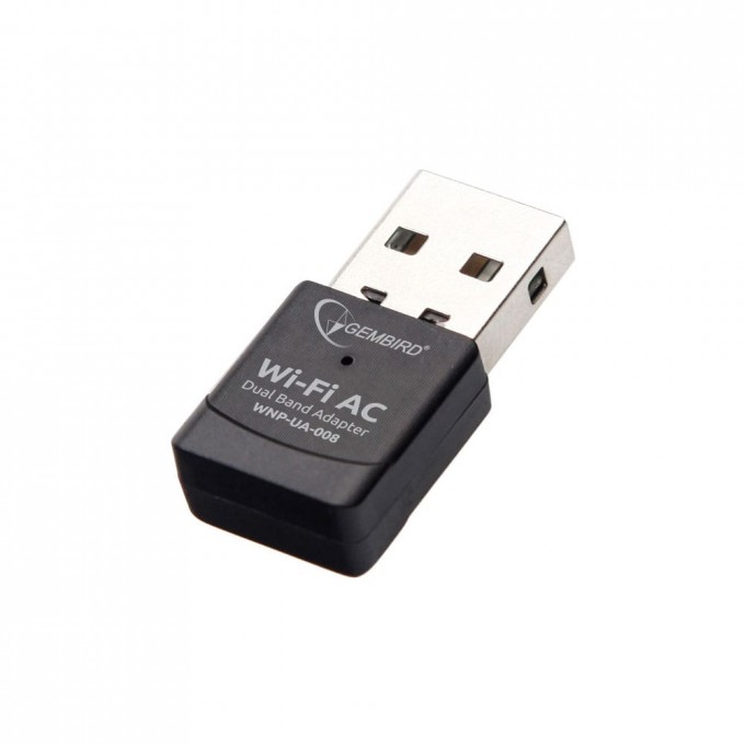 Сетевой двухдиапазонный Wi-Fi мини USB-адаптер GEMBIRD WNP-UA-008 1504373